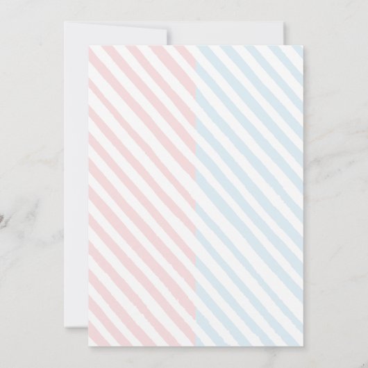 Niedliche Eule Rosa-Blau-Geschlecht offenbaren Par Einladung (Rückseite)