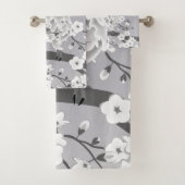 Niedliche Eule Taupe Gray Badhandtuch Set (Insitu)