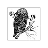 Niedliche Eule und Blume Gummistempel (Prägung)