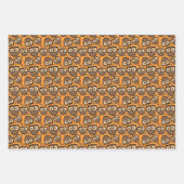 niedliche Eule und Vogelmuster Geschenkpapier Set (Vorderseite)