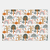 Niedliche Eule und Wald Geschenkpapier Set (Vorderseite 3)