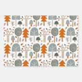 Niedliche Eule und Wald Geschenkpapier Set (Vorderseite 2)