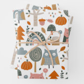 Niedliche Eule und Wald Geschenkpapier Set (Beispiel)
