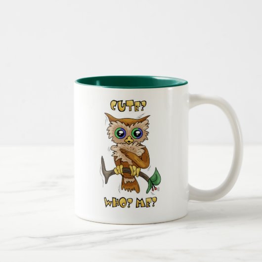 Niedliche Eule Zweifarbige Tasse (Rechts)