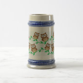 Niedliche Eulen Bierglas (Mittel)