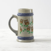 Niedliche Eulen Bierglas (Links)