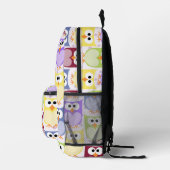 Niedliche Eulen, Eukalyptusmuster, Babyschale, far Bedruckter Rucksack (Rechts)