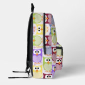 Niedliche Eulen, Eukalyptusmuster, Babyschale, far Bedruckter Rucksack (Links)