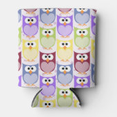 Niedliche Eulen, Eukalyptusmuster, Babyschale, far Dosenkühler (Vorderseite)