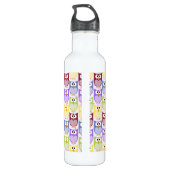 Niedliche Eulen, Eukalyptusmuster, Babyschale, far Edelstahlflasche (Rückseite)