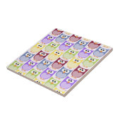 Niedliche Eulen, Eukalyptusmuster, Babyschale, far Fliese (Seite)