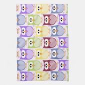 Niedliche Eulen, Eukalyptusmuster, Babyschale, far Geschirrtuch (Vertikal)