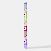 Niedliche Eulen, Eukalyptusmuster, Babyschale, far iPhone Hülle (Rechte Seite)