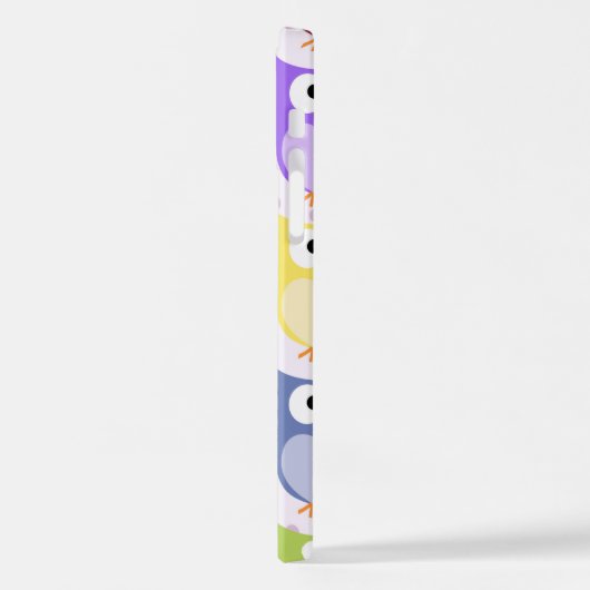 Niedliche Eulen, Eukalyptusmuster, Babyschale, far iPhone Hülle (Linke Seite)