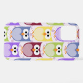 Niedliche Eulen, Eukalyptusmuster, Babyschale, far iPhone Hülle (Rückseite (Horizontal))