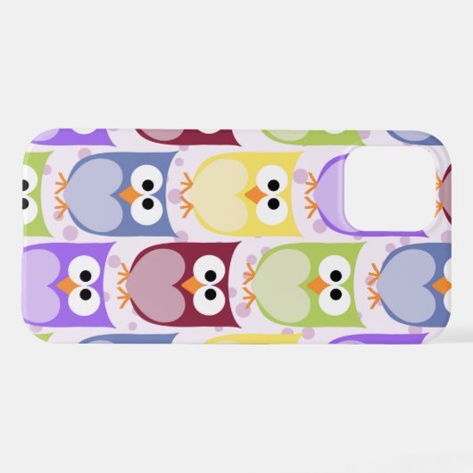Niedliche Eulen, Eukalyptusmuster, Babyschale, far iPhone Hülle (Rückseite (Horizontal))