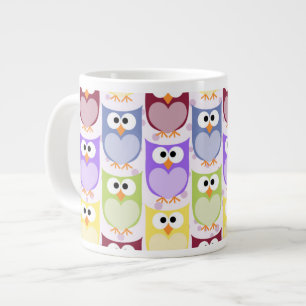 Niedliche Eulen, Eukalyptusmuster, Babyschale, far Jumbo-Tasse