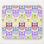 Niedliche Eulen, Eukalyptusmuster, Babyschale, far Mousepad (Vorne)