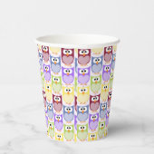 Niedliche Eulen, Eukalyptusmuster, Babyschale, far Pappbecher (Rechts)