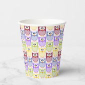 Niedliche Eulen, Eukalyptusmuster, Babyschale, far Pappbecher (Vorderseite)