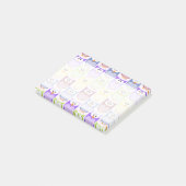 Niedliche Eulen, Eukalyptusmuster, Babyschale, far Post-it Klebezettel (angewinkelt)