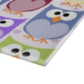 Niedliche Eulen, Eukalyptusmuster, Babyschale, far Schneidebrett (Ecke)