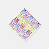 Niedliche Eulen, Eukalyptusmuster, Babyschale, far Serviette (Ecke)