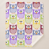 Niedliche Eulen, Eukalyptusmuster, Babyschale, far Sherpadecke (Vorderseite)