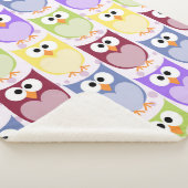 Niedliche Eulen, Eukalyptusmuster, Babyschale, far Sherpadecke (3/4)