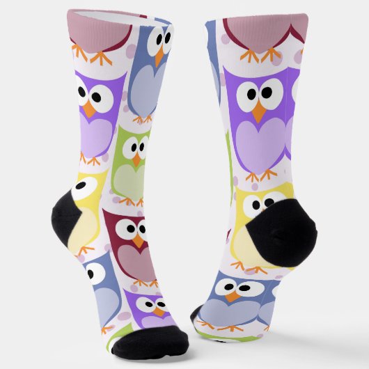 Niedliche Eulen, Eukalyptusmuster, Babyschale, far Socken (Gewinkelt)