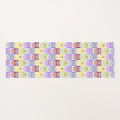 Niedliche Eulen, Eukalyptusmuster, Babyschale, far Yogamatte (Rückseite (Horizontal))