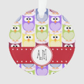 Niedliche Eulen, Eukalyptusmuster, farbige Eulen, Ornament (Vorderseite)