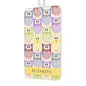 Niedliche Eulen, Eule-Muster, farbenfrohe Eulen, I Autolufterfrischer (Links)