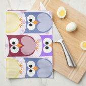 Niedliche Eulen, Eule-Muster, farbenfrohe Eulen, I Geschirrtuch (Viertel Falte)