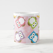 Niedliche Eulen, Eule-Muster, farbenfrohe Eulen, I Jumbo-Tasse (Vorderseite)