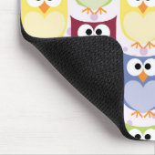 Niedliche Eulen, Eule-Muster, farbenfrohe Eulen, I Mousepad (Ecke)