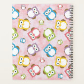 Niedliche Eulen, Eule-Muster, farbenfrohe Eulen, I Planer (Rückseite)
