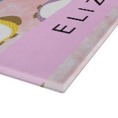 Niedliche Eulen, Eule-Muster, farbenfrohe Eulen, I Schneidebrett (Ecke)