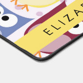 Niedliche Eulen, Eule-Muster, farbenfrohe Eulen, I Schreibtischunterlage (Ecke)