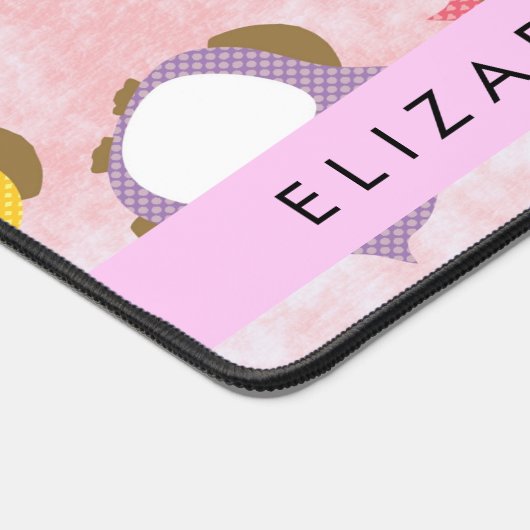 Niedliche Eulen, Eule-Muster, farbenfrohe Eulen, I Schreibtischunterlage (Ecke)