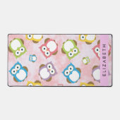 Niedliche Eulen, Eule-Muster, farbenfrohe Eulen, I Schreibtischunterlage (Vorderseite)