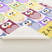 Niedliche Eulen, Eule-Muster, farbenfrohe Eulen, I Sherpadecke (3/4)