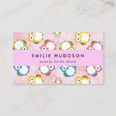 Niedliche Eulen, Eule-Muster, Pet-Shop, Vogelladen Visitenkarte (Vorderseite)