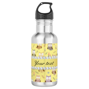 Niedliche Eulen-Imitat-Goldfolie Bling Diamanten Trinkflasche