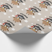 Niedliche Eulen-Klasse IRGENDEINES JAHR neuen Geschenkpapier (Ecke)