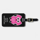 Niedliche Eulen-lustiger Gepäck-Umbau Gepäckanhänger (Vorderseite horizontal)