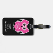 Niedliche Eulen-lustiger Gepäck-Umbau Gepäckanhänger (Rückseite horizontal)