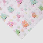 niedliche Eulen mit Legierung A Seidenpapier (Ausschnitt)