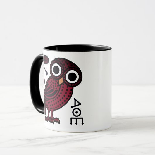 Niedliche Eulen-Münzen-von Athen alter Grieche Tasse (Vorderseite Links)