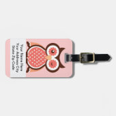 Niedliche Eulen-Taschen-Umbauten Gepäckanhänger (Vorderseite horizontal)